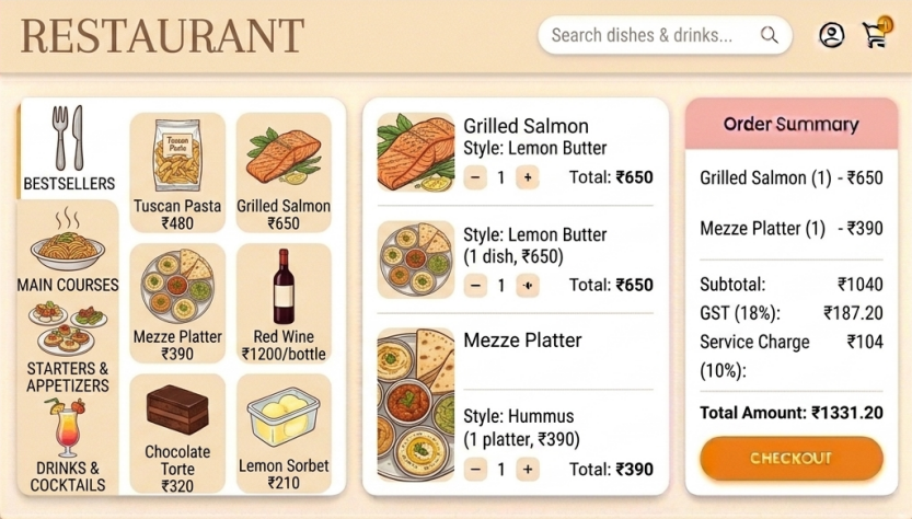 Fine Dine Restaurant POS