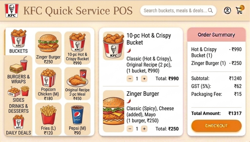 QSR POS Interface